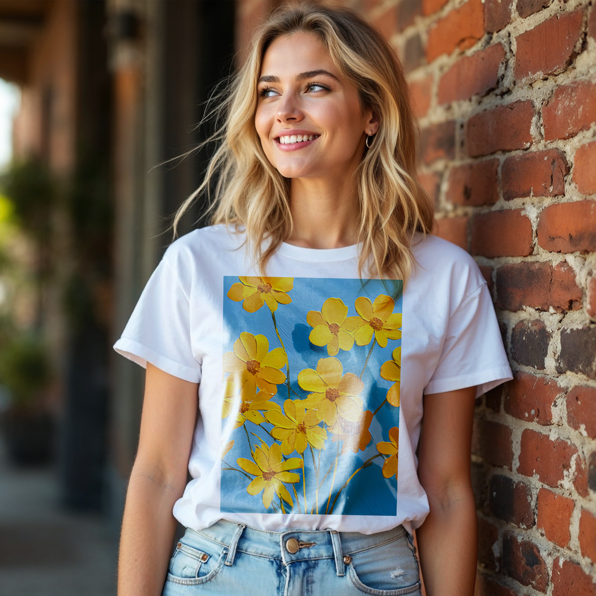 No.86 Floral Fine Art T-Shirt, Premium Quality Tee with YOUR Personalized Quote on Back