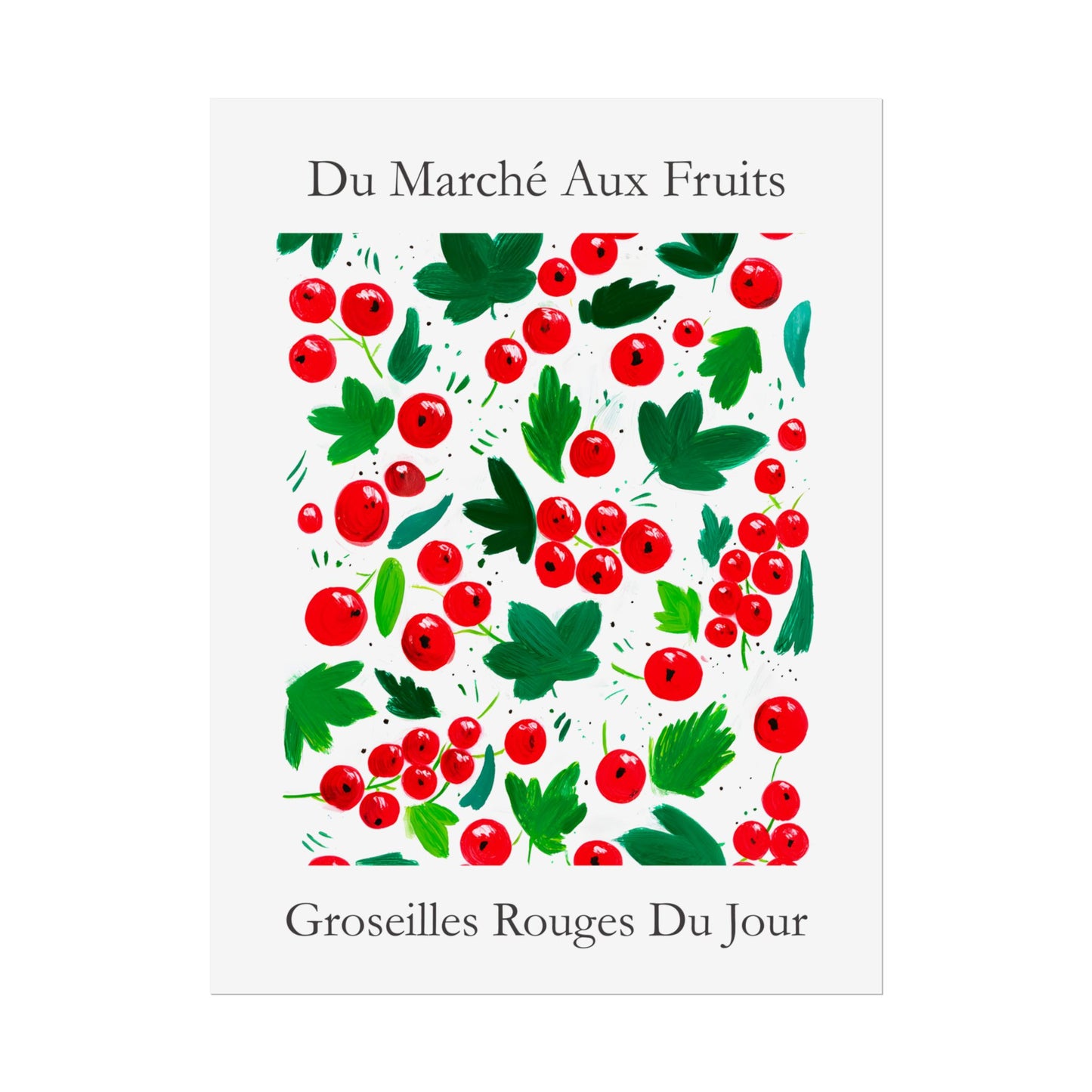No.235 Redcurrants Art Print – French Fruit Kitchen Wall Decor (Groseilles Rouge)