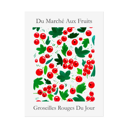 No.235 Redcurrants Art Print – French Fruit Kitchen Wall Decor (Groseilles Rouge)