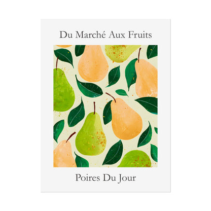 No.229 Pears Art Print – French Fruit Kitchen Wall Decor (Poires du Jour)
