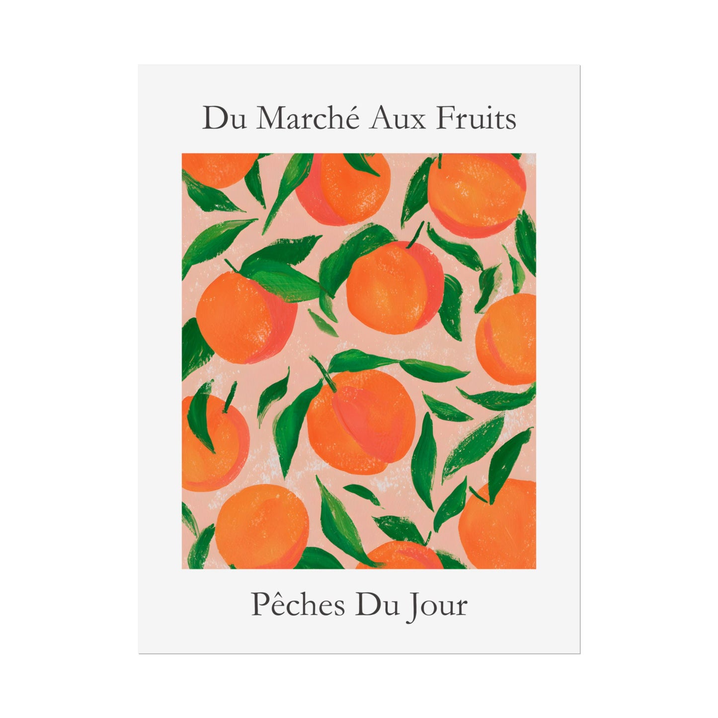 No.226 Peaches Art Print – French Fruit Kitchen Wall Decor (Peches du Jour)
