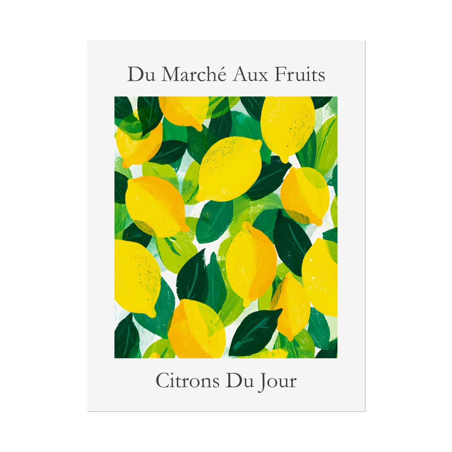 No.215 Lemons Art Print – French Fruit Kitchen Wall Decor (Citrons du Jour)