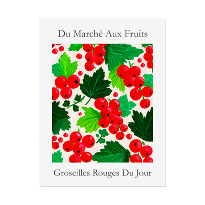 No.234 Redcurrants Art Print – French Fruit Kitchen Wall Decor (Groseilles Rouge)