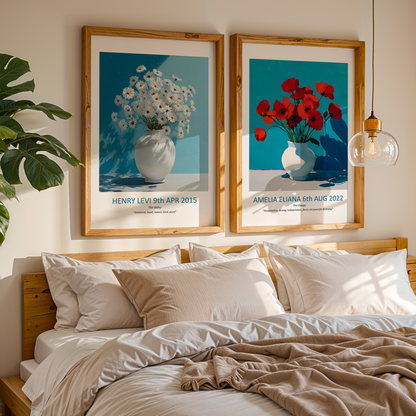 No.04 April Daisies – Personalised Birth Month Flower Fine Art Print on Museum-Quality Paper