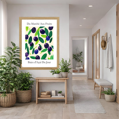 No.200 Acai Berries Art Print – French Fruit Kitchen Wall Decor (Baies d'Acai du Jour)