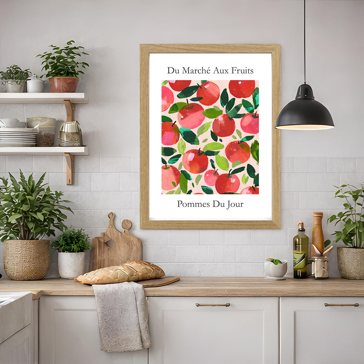 No.202 Apples Art Print – French Fruit Kitchen Wall Decor (Pommes du Jour)