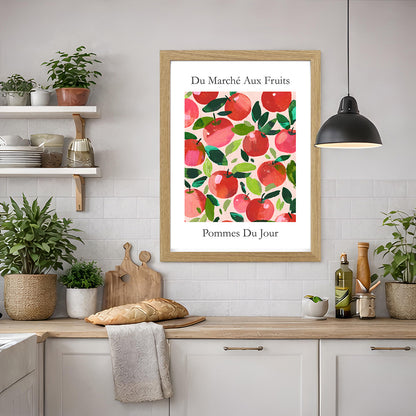 No.202 Apples Art Print – French Fruit Kitchen Wall Decor (Pommes du Jour)