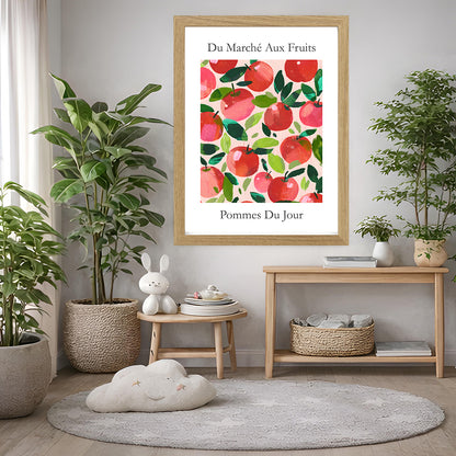 No.202 Apples Art Print – French Fruit Kitchen Wall Decor (Pommes du Jour)