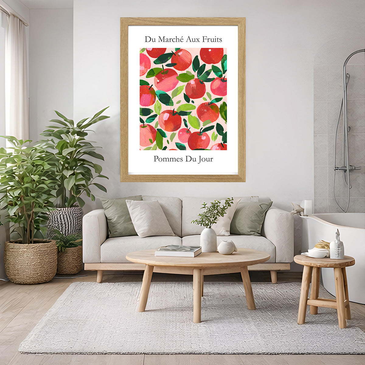 No.202 Apples Art Print – French Fruit Kitchen Wall Decor (Pommes du Jour)