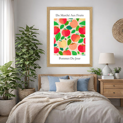 No.203 Apples Art Print – French Fruit Kitchen Wall Decor (Pommes du Jour)