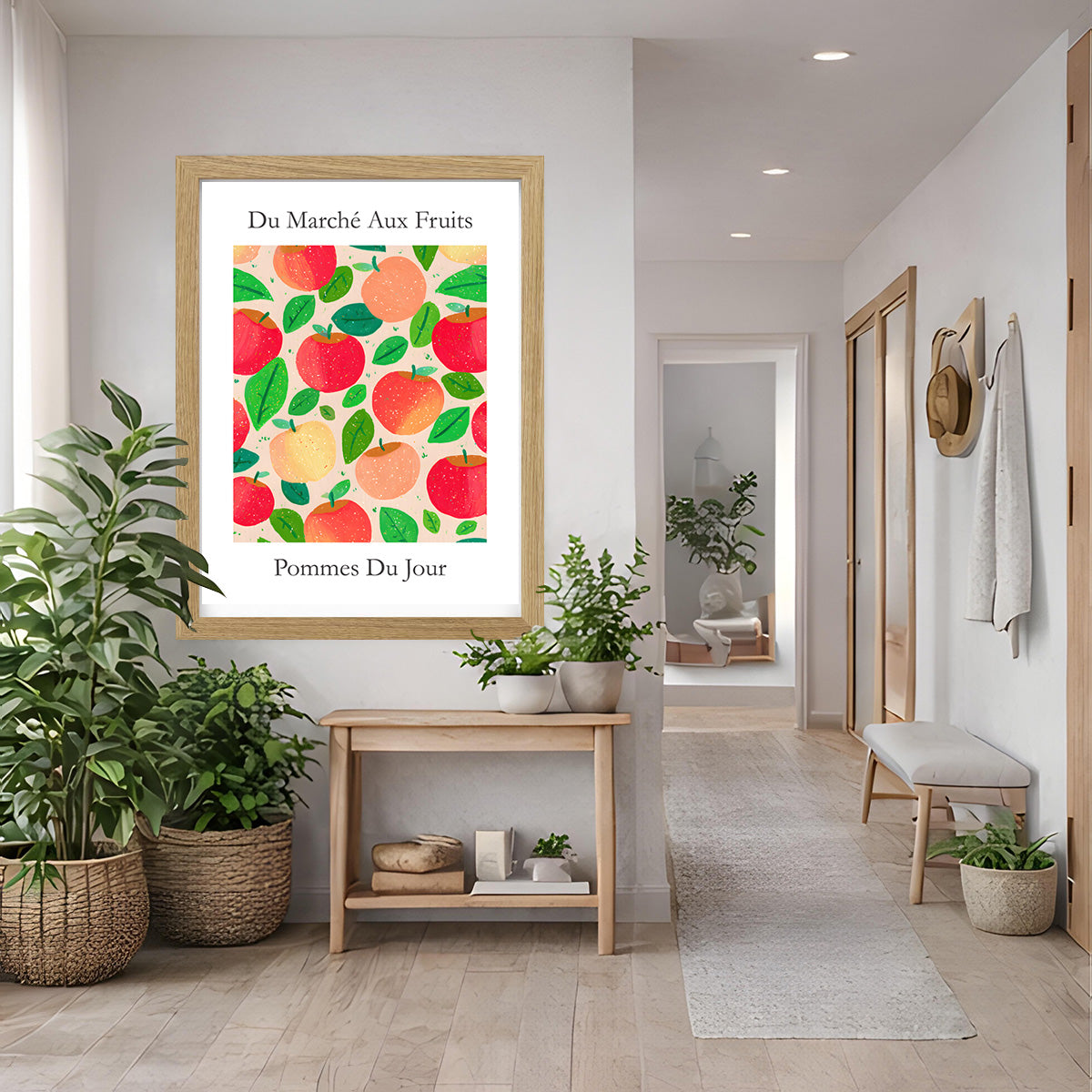 No.203 Apples Art Print – French Fruit Kitchen Wall Decor (Pommes du Jour)