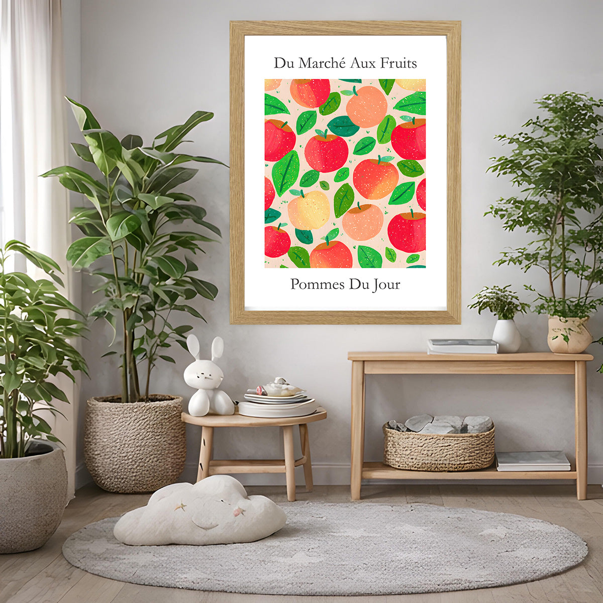 No.203 Apples Art Print – French Fruit Kitchen Wall Decor (Pommes du Jour)