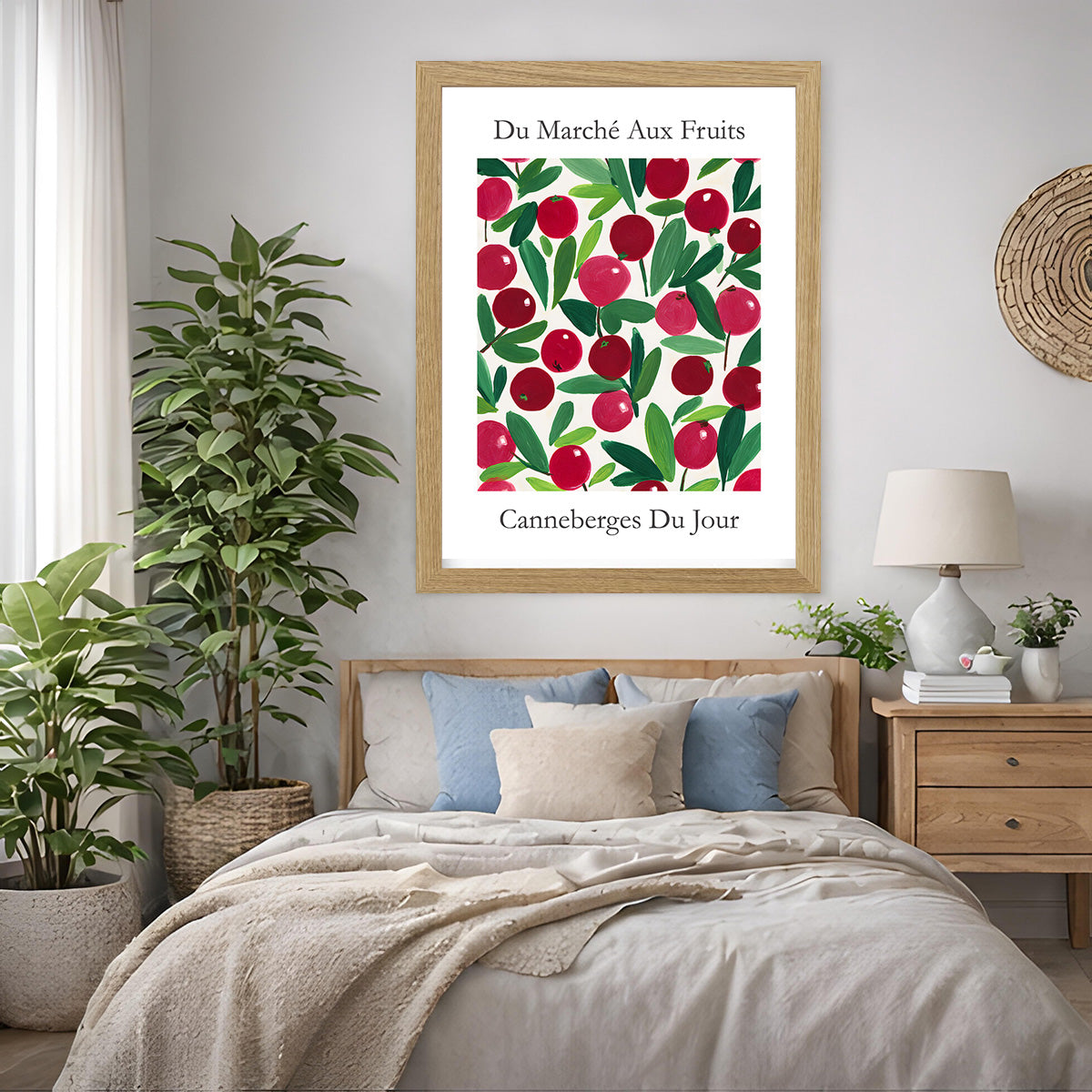 No.208 Cranberry Market Art Print – French Fruit Kitchen Wall Decor (Canneberges du Jour)