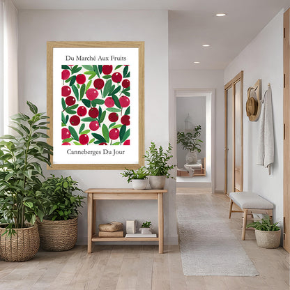No.208 Cranberry Market Art Print – French Fruit Kitchen Wall Decor (Canneberges du Jour)