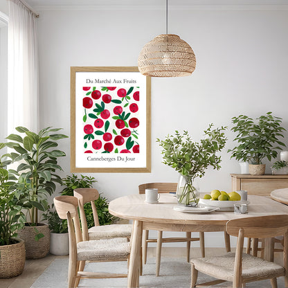 No.209 Cranberry Market Art Print – French Fruit Kitchen Wall Decor (Canneberges du Jour)