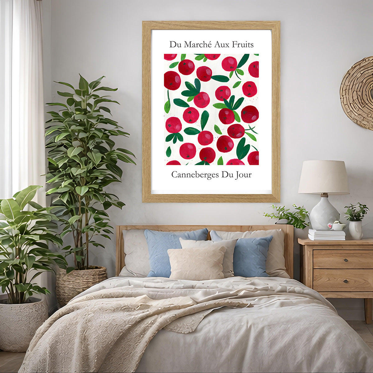 No.209 Cranberry Market Art Print – French Fruit Kitchen Wall Decor (Canneberges du Jour)