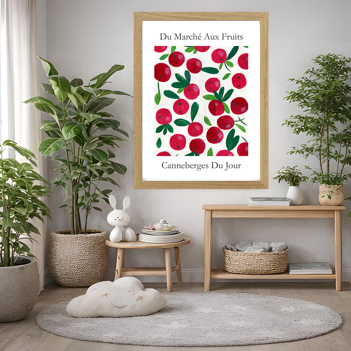 No.209 Cranberry Market Art Print – French Fruit Kitchen Wall Decor (Canneberges du Jour)