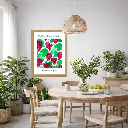 No.211 Grapes Art Print – French Fruit Kitchen Wall Decor (Raisins du Jour)