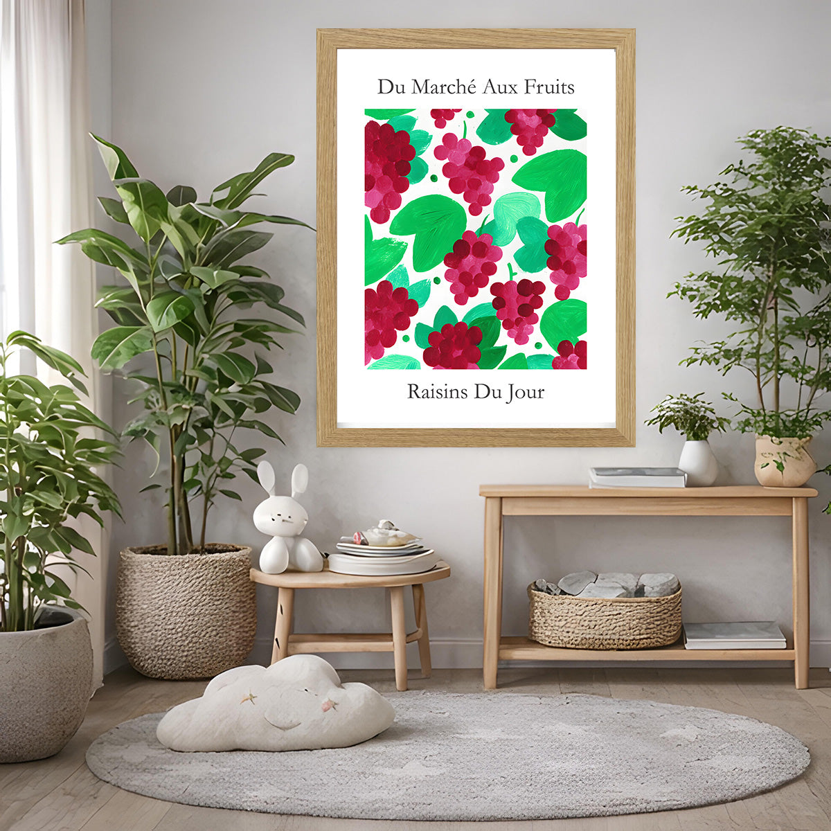 No.211 Grapes Art Print – French Fruit Kitchen Wall Decor (Raisins du Jour)