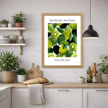 No.212 Kiwi Fruit Art Print – French Fruit Kitchen Wall Decor (Kiwi du Jour)
