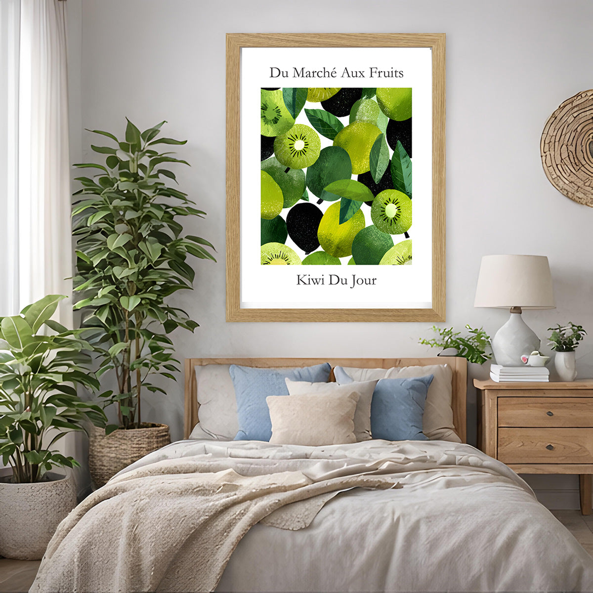 No.212 Kiwi Fruit Art Print – French Fruit Kitchen Wall Decor (Kiwi du Jour)