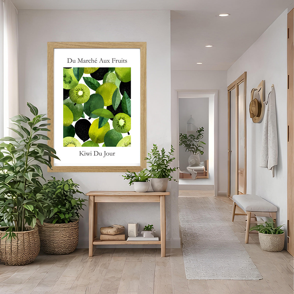 No.212 Kiwi Fruit Art Print – French Fruit Kitchen Wall Decor (Kiwi du Jour)