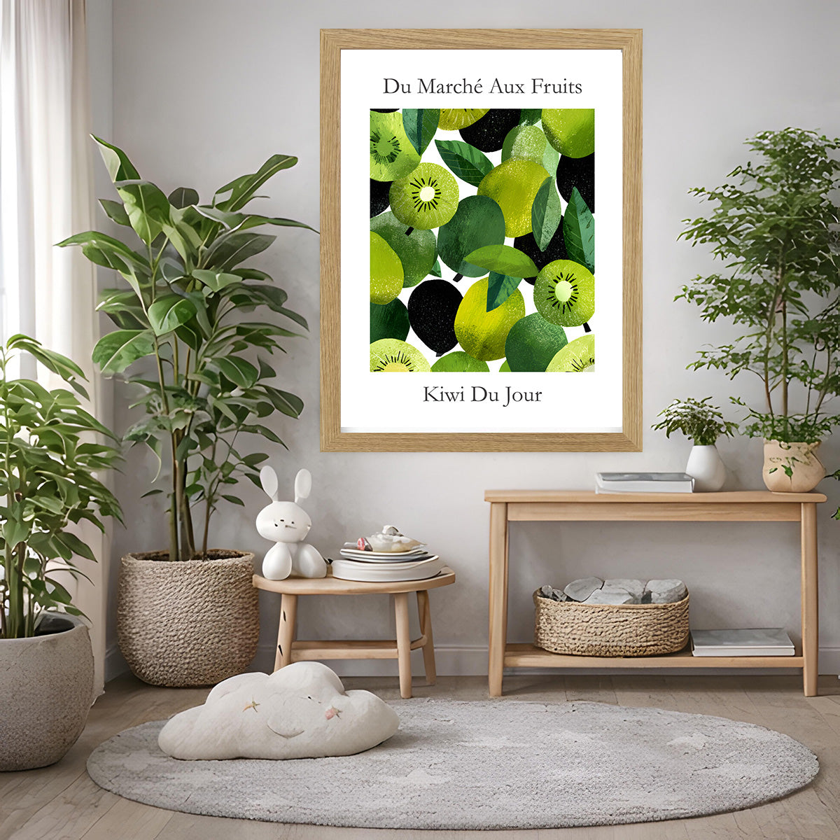 No.212 Kiwi Fruit Art Print – French Fruit Kitchen Wall Decor (Kiwi du Jour)