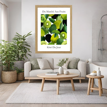 No.212 Kiwi Fruit Art Print – French Fruit Kitchen Wall Decor (Kiwi du Jour)