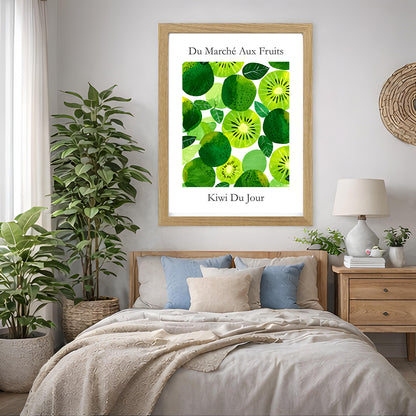 No213 Kiwi Fruit Art Print – French Fruit Kitchen Wall Decor (Kiwi du Jour)