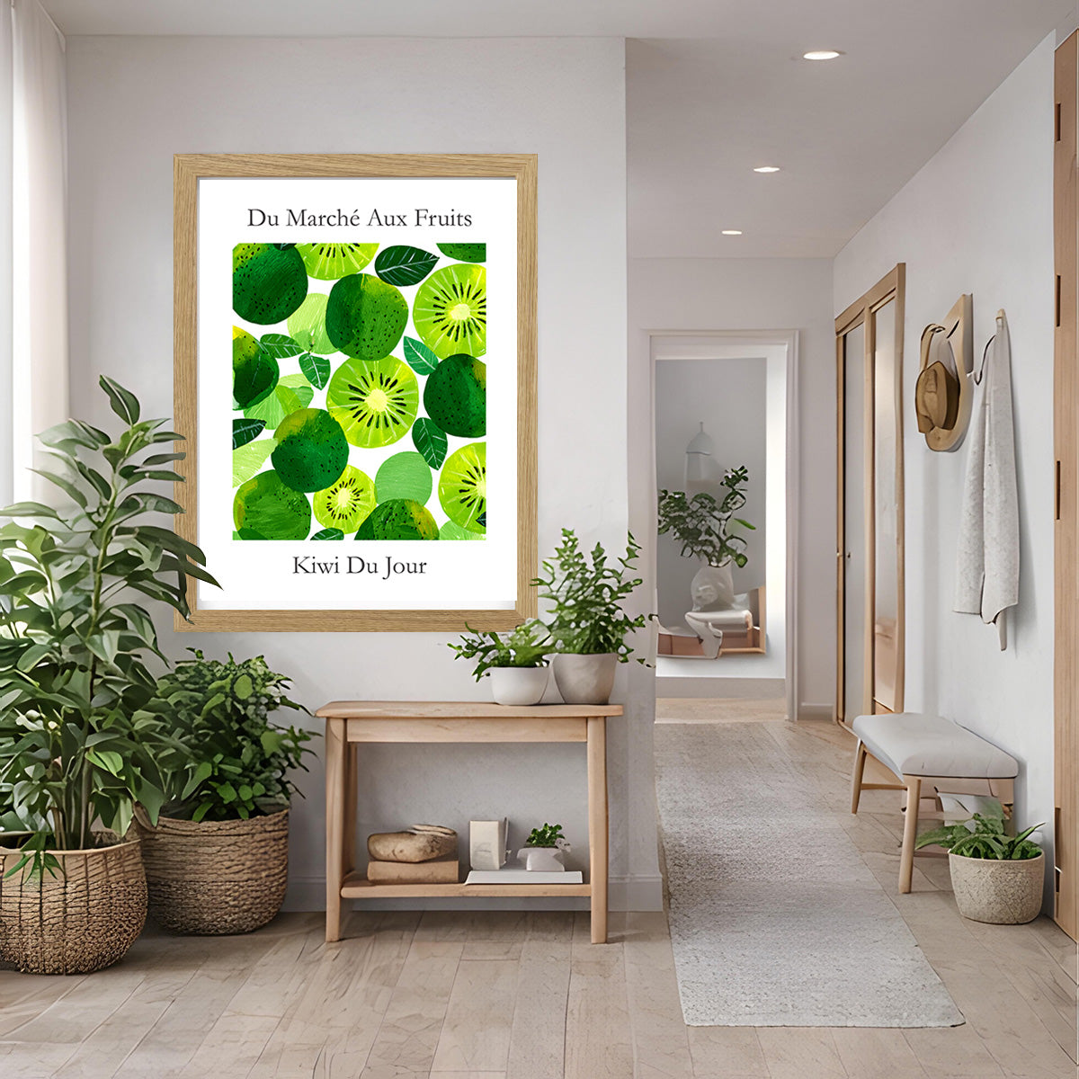 No213 Kiwi Fruit Art Print – French Fruit Kitchen Wall Decor (Kiwi du Jour)