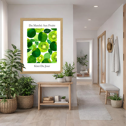 No213 Kiwi Fruit Art Print – French Fruit Kitchen Wall Decor (Kiwi du Jour)