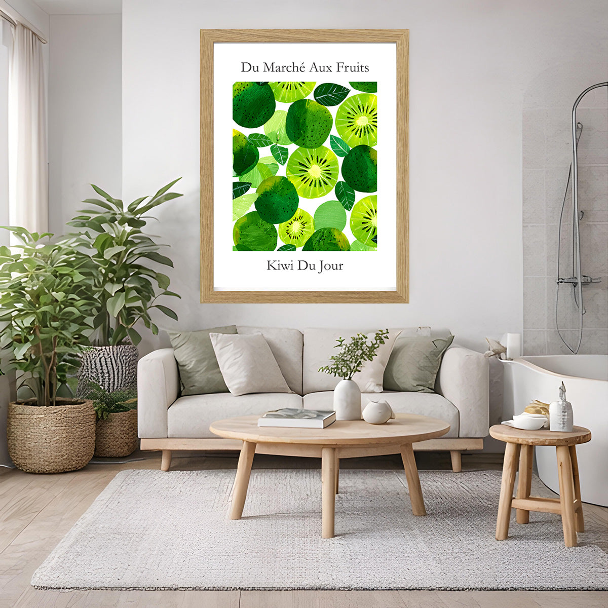 No213 Kiwi Fruit Art Print – French Fruit Kitchen Wall Decor (Kiwi du Jour)