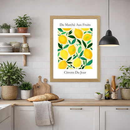 No.214 Lemons Art Print – French Fruit Kitchen Wall Decor (Citrons du Jour)