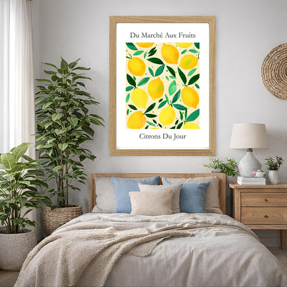 No.214 Lemons Art Print – French Fruit Kitchen Wall Decor (Citrons du Jour)