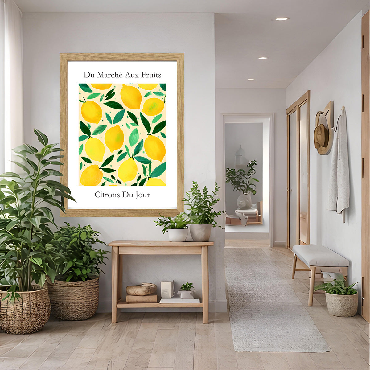 No.214 Lemons Art Print – French Fruit Kitchen Wall Decor (Citrons du Jour)