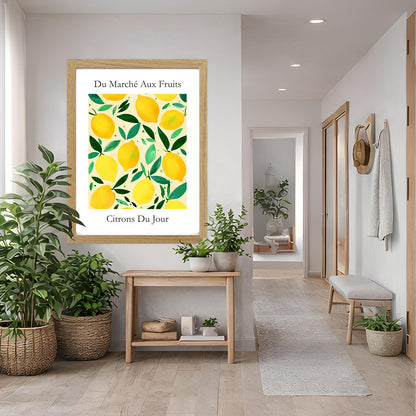 No.214 Lemons Art Print – French Fruit Kitchen Wall Decor (Citrons du Jour)