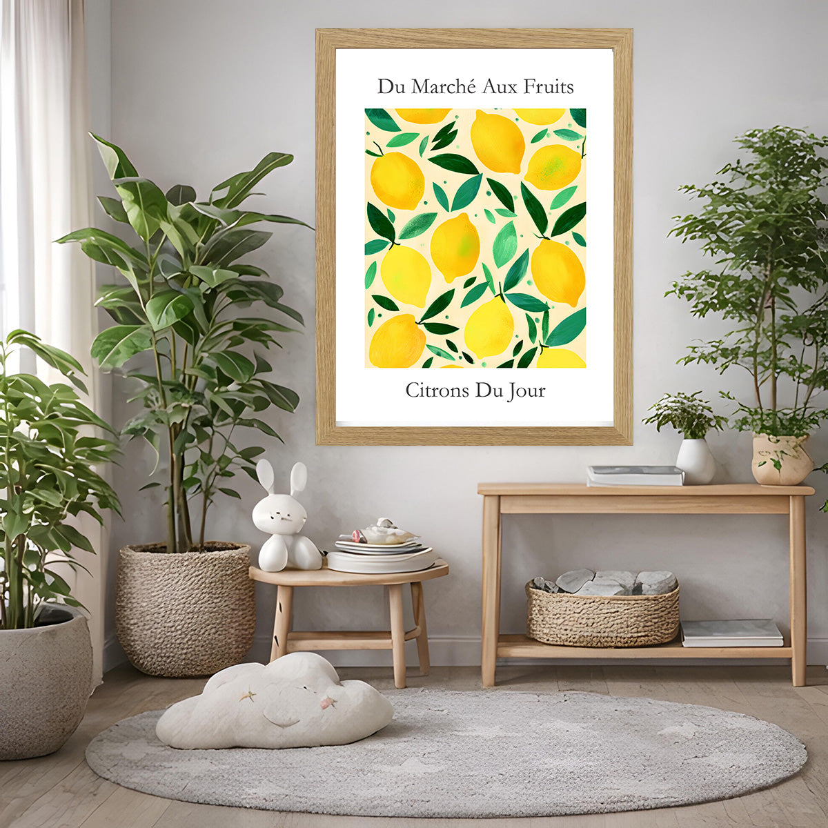 No.214 Lemons Art Print – French Fruit Kitchen Wall Decor (Citrons du Jour)