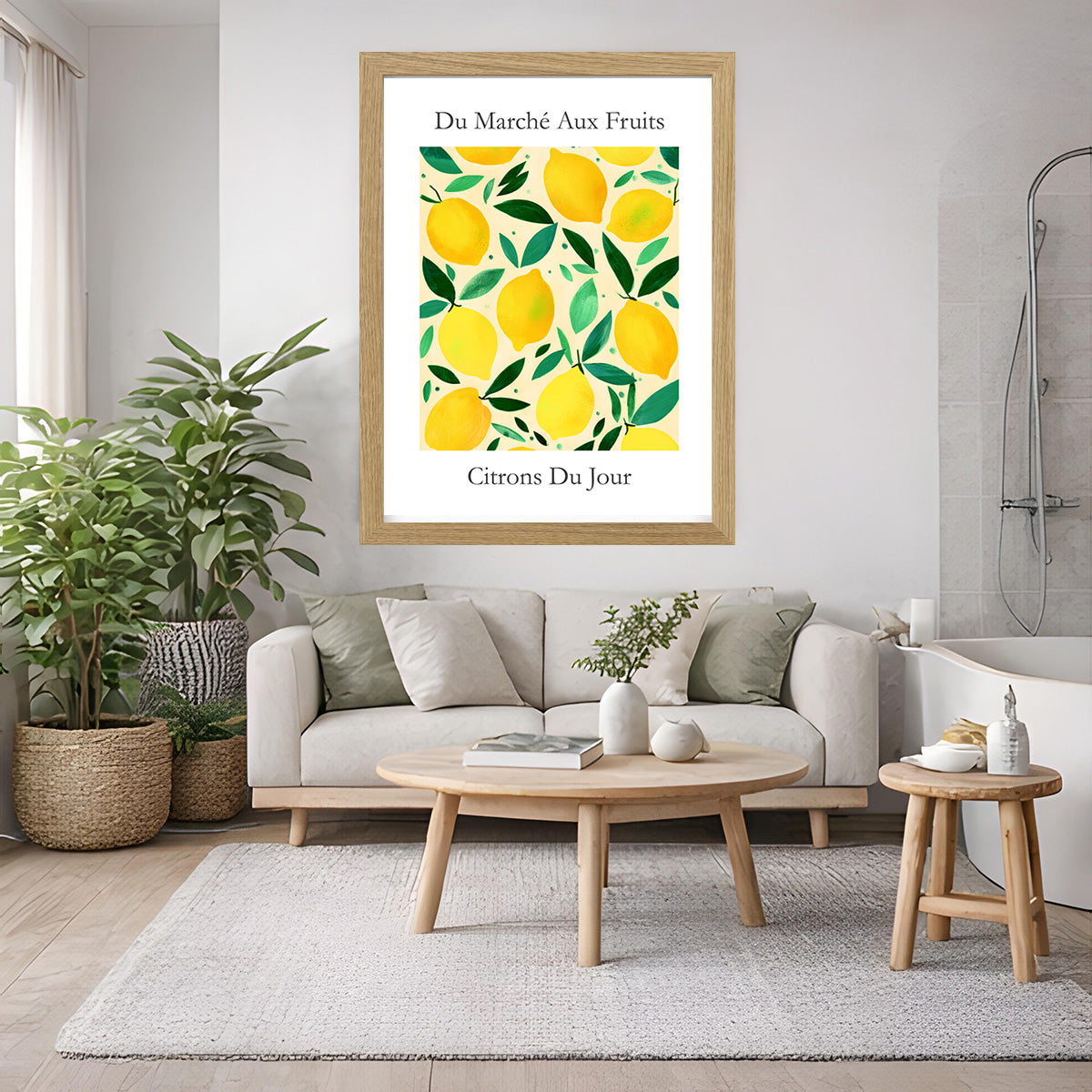 No.214 Lemons Art Print – French Fruit Kitchen Wall Decor (Citrons du Jour)
