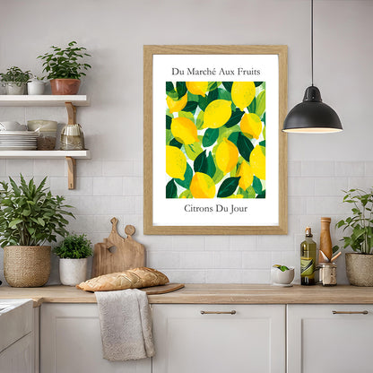 No.215 Lemons Art Print – French Fruit Kitchen Wall Decor (Citrons du Jour)