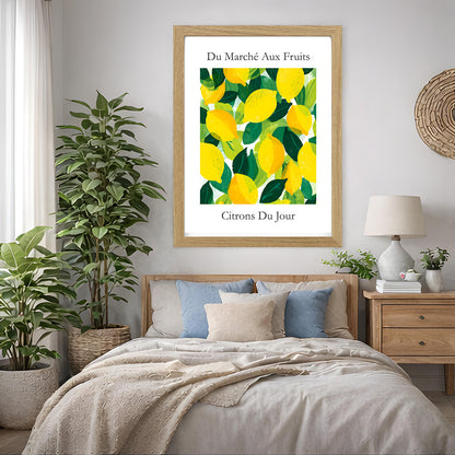 No.215 Lemons Art Print – French Fruit Kitchen Wall Decor (Citrons du Jour)