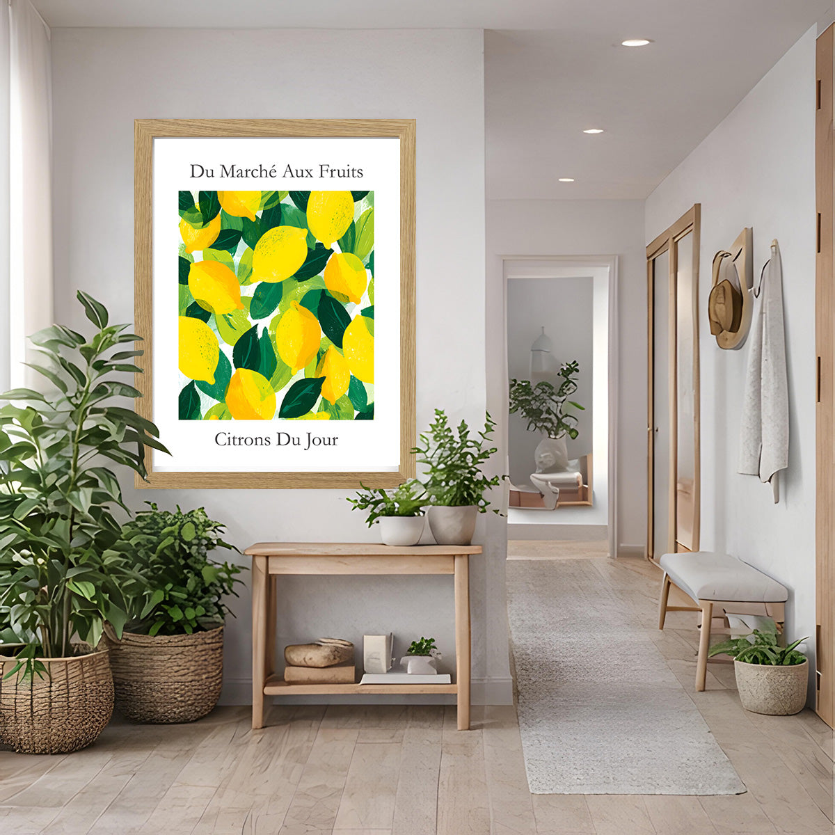 No.215 Lemons Art Print – French Fruit Kitchen Wall Decor (Citrons du Jour)