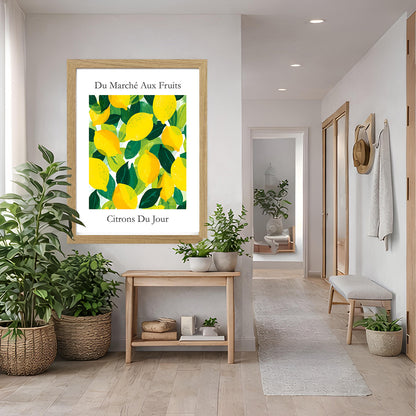 No.215 Lemons Art Print – French Fruit Kitchen Wall Decor (Citrons du Jour)