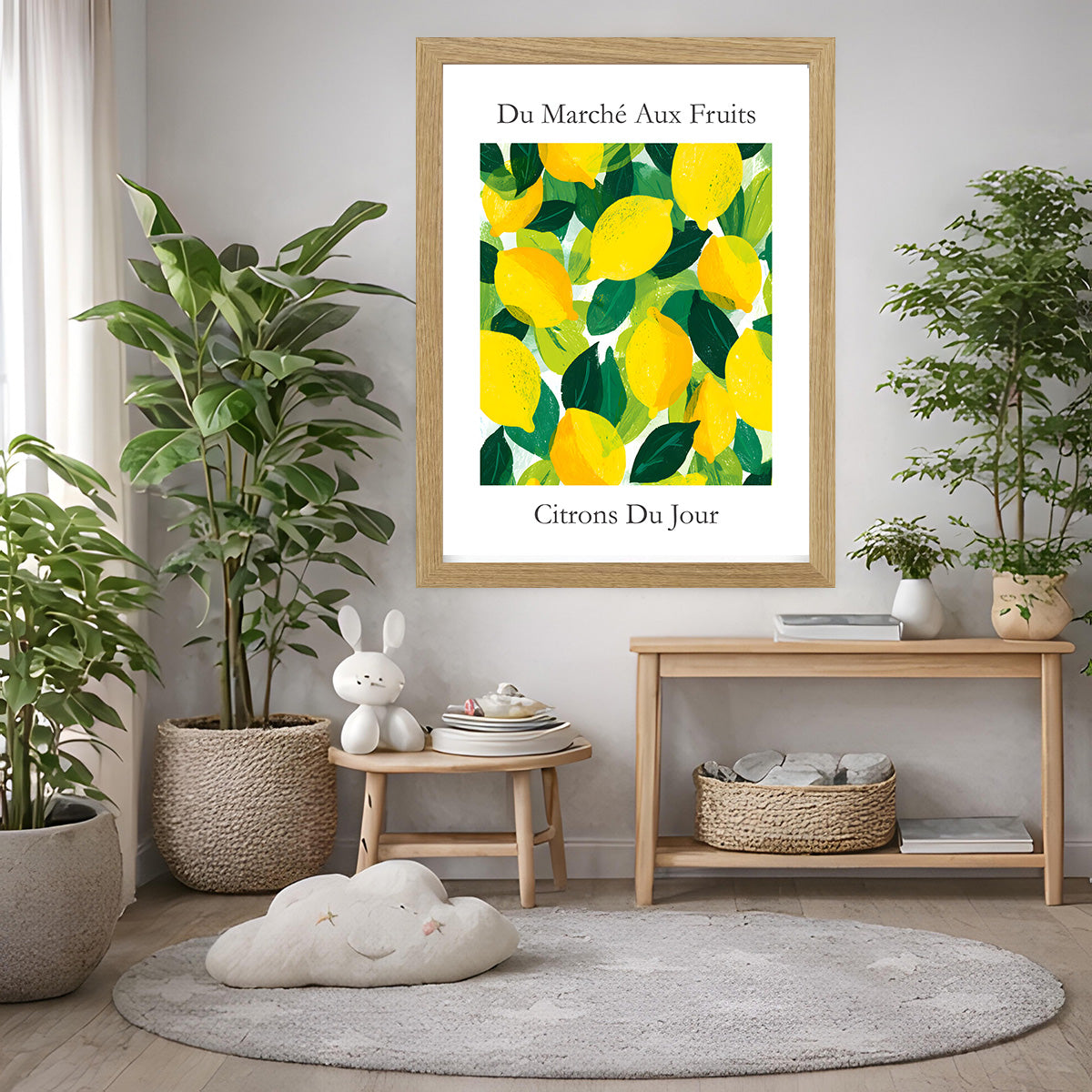No.215 Lemons Art Print – French Fruit Kitchen Wall Decor (Citrons du Jour)