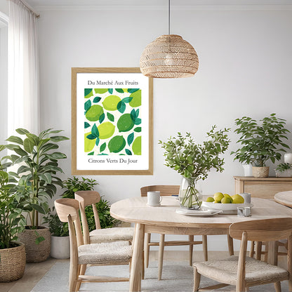 No.216 Limes Art Print – French Fruit Kitchen Wall Decor (Citrons Verts)