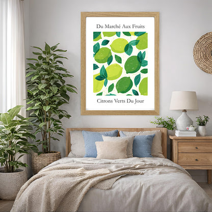 No.216 Limes Art Print – French Fruit Kitchen Wall Decor (Citrons Verts)