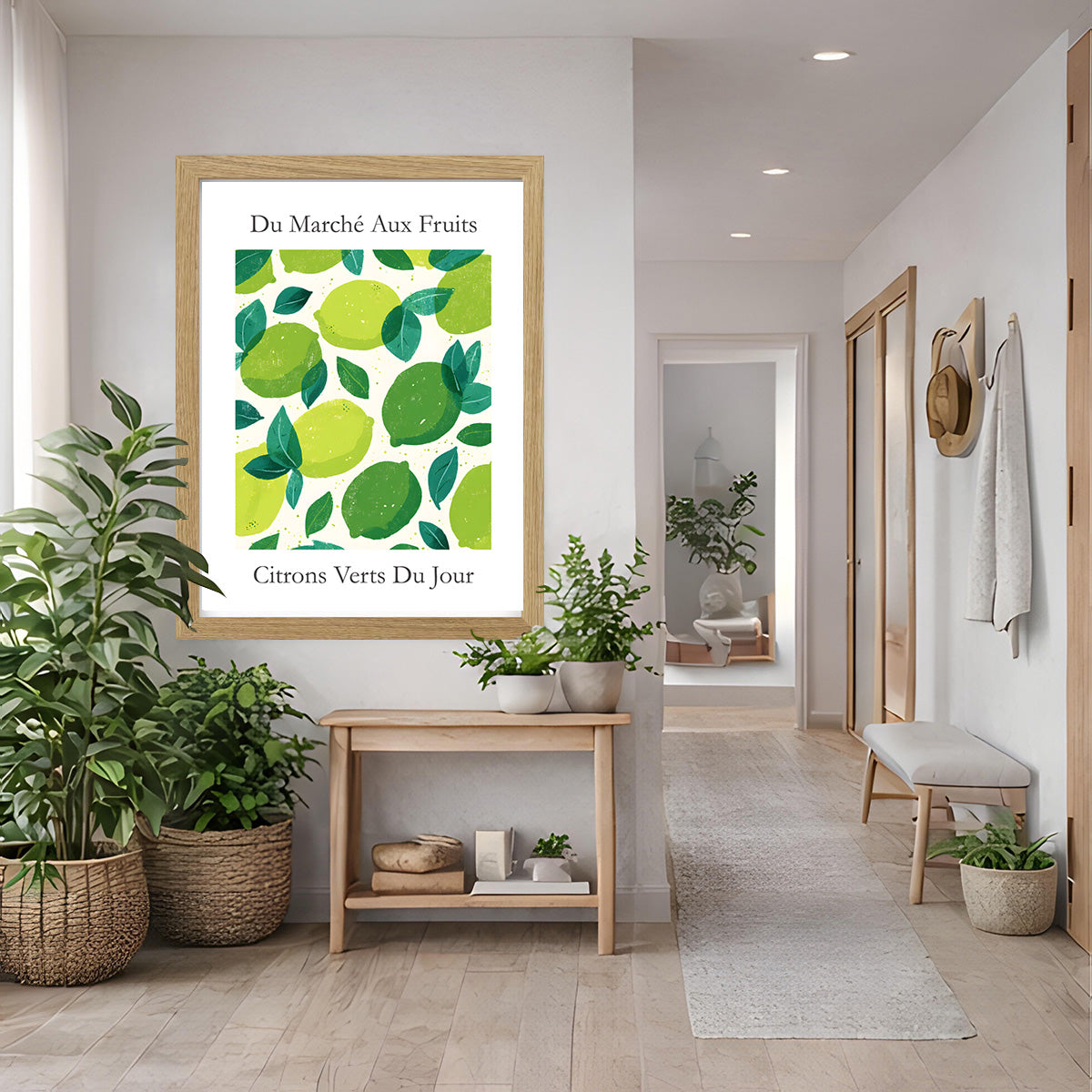 No.216 Limes Art Print – French Fruit Kitchen Wall Decor (Citrons Verts)