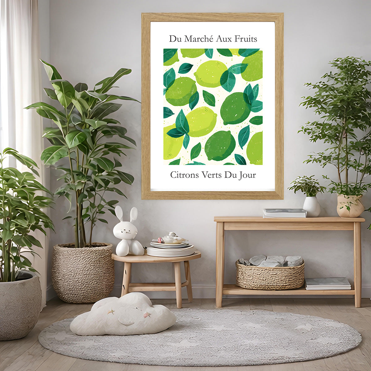 No.216 Limes Art Print – French Fruit Kitchen Wall Decor (Citrons Verts)