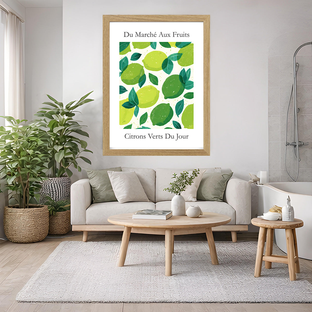 No.216 Limes Art Print – French Fruit Kitchen Wall Decor (Citrons Verts)