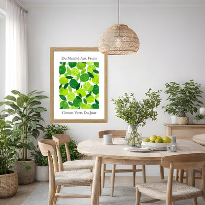 No.217 Limes Art Print – French Fruit Kitchen Wall Decor (Citrons Verts)