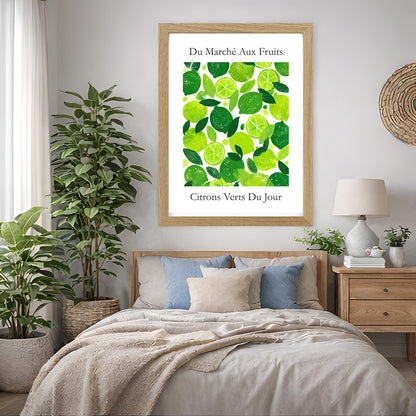 No.217 Limes Art Print – French Fruit Kitchen Wall Decor (Citrons Verts)